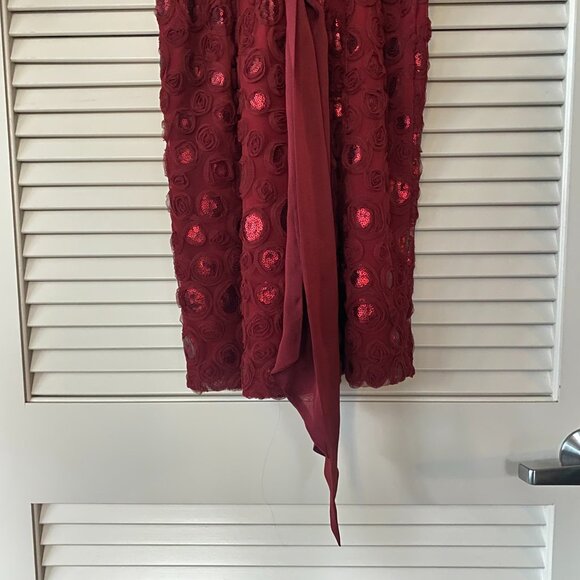 Sachin + Babi x Anthropologie Rosette Sequin Mini Dress, Ruby Red, Size 4 - Picture 6 of 9